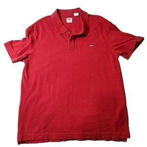 VINTAGE‎ Levis Red Polo shirt Mens Medium